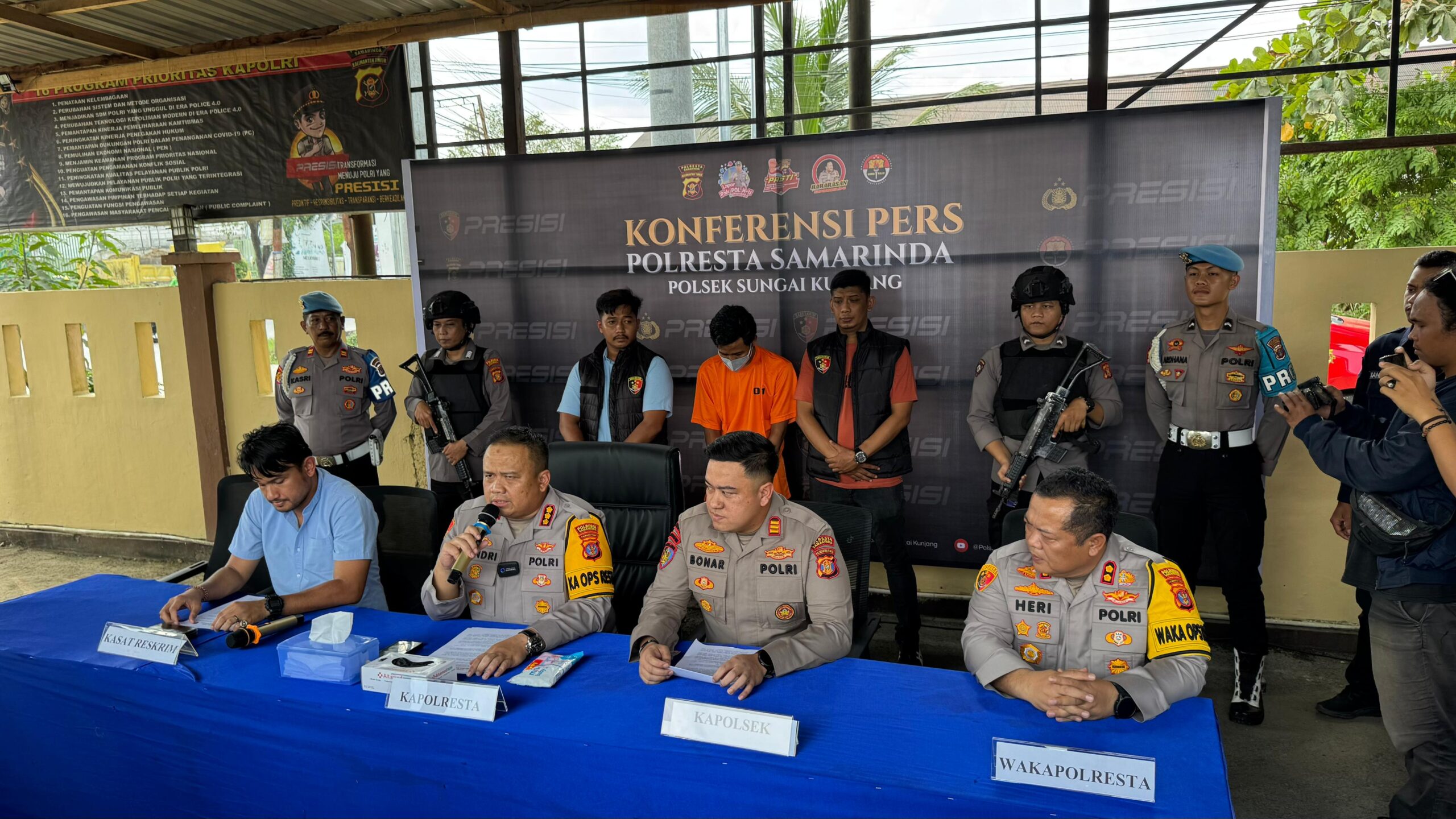 Kepolisian Resor Kota Samarinda, Kombes Pol Hendri Umar, dalam konferensi pers yang digelar Selasa (29/7/2025)